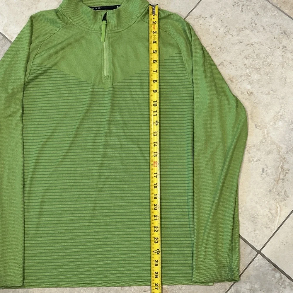 Nike Dri-FIT ADV Vapor Mens‎ M Green Chevron 1/4 Zip Gold Top Stretch DH0982-377